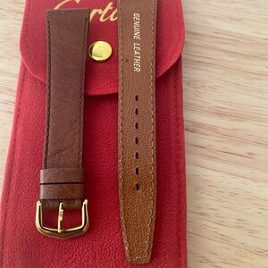 Cartier Red and Brown Leather Strap